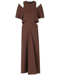 FEDERICA TOSI - Cold-Shoulder Flared Midi Dress - Lyst