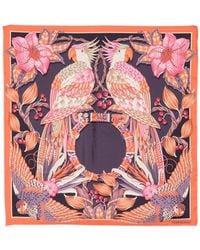 Ferragamo - Foulard En Soie À Imprimé Graphique - Lyst
