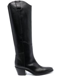 P.A.R.O.S.H. - 65mm Knee-high Leather Boots - Lyst