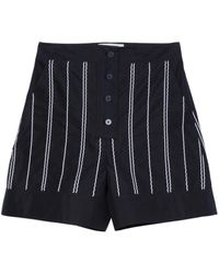 3.1 Phillip Lim - Wave-Stitching Thigh-Length Shorts - Lyst