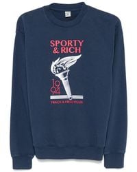 Sporty & Rich - Graphic-Print Sweatshirt - Lyst