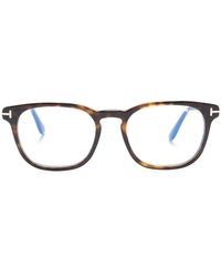 Tom Ford - Block Brille Mit Eckigem Gestell - Lyst