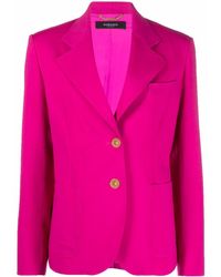 Versace - Single-breasted Fitted Blazer - Lyst