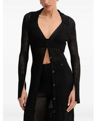 BOSS - Button-front Lace-insert Cardigan - Lyst