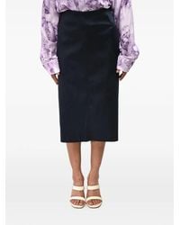 Off-White c/o Virgil Abloh - Satin A-Line Midi Skirt - Lyst
