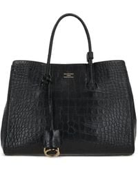 Balenciaga - Sac Cabas Hampton Carry All À Effet Peau De Crocodile - Lyst