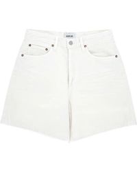 Agolde - Katoenen Shorts Met Zak - Lyst