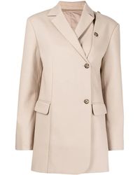 ROKH - Asymmetrical Button Blazer - Lyst