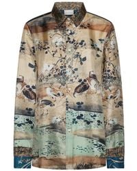 Pierre Louis Mascia - Aloe Tapestry-Print Silk Shirt - Lyst