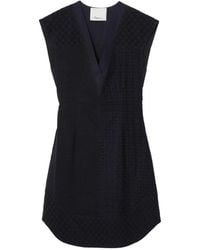 3.1 Phillip Lim - V-Neck Belted Cotton Mini Dress - Lyst