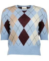 KHAITE - Anders Argyle Sweater - Lyst