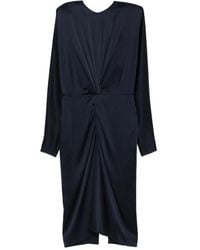 Stella McCartney - Gathered Satin Midi Dress - Lyst