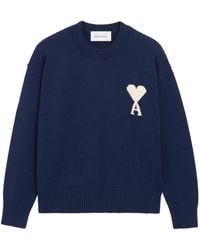 Ami Paris - Trui Met Ami De Coeur Logodetail - Lyst