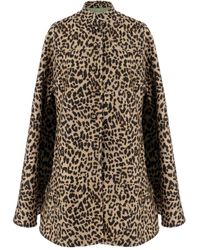 Valentino Garavani - Animal-Print High-Neck Cape - Lyst
