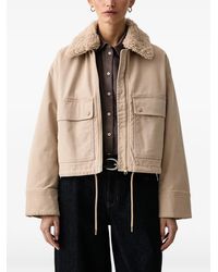 Marc O' Polo - Shearling-Collar Drawstring-Hem Jacket - Lyst