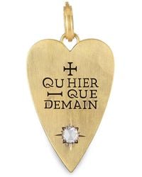 Sylva & Cie - Collier À Pendentif Cœur Serti De Diamants Taille Rose - Lyst