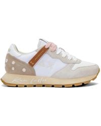Sun 68 - Ally Floral-Embroidered Sneakers - Lyst