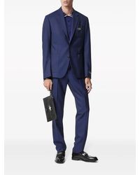 Versace Allover Jacquard Single-breasted Blazer in Black for