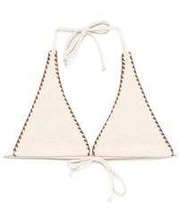 MC2 Saint Barth - Crochet-Trim Triangle Bikini Top - Lyst