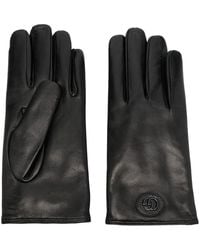 Gucci - Leather Gloves With Double G - Lyst