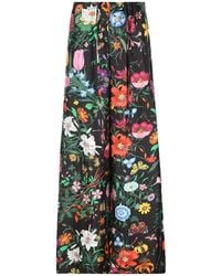 Gucci - Zijden Twill Broek Met Print - Lyst