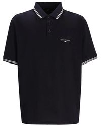 ARMANI EXCHANGE - Tipped-Collar Cotton Polo Shirt - Lyst