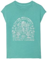 Zadig & Voltaire - Cloe Cap-Sleeves T-Shirt - Lyst