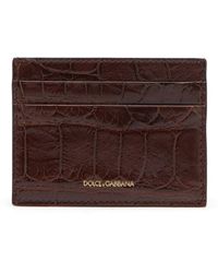 Dolce & Gabbana - Porte-cartes en cuir à logo - Lyst