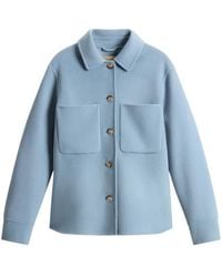 Woolrich - Wollen Blouse Met Knopen - Lyst