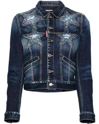 DSquared² - Super Star Denim Jacket - Lyst