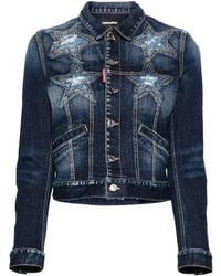 DSquared² - Super Star Denim Jacket - Lyst