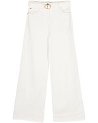 Twinset - Mid-Rise Wide-Leg Jeans - Lyst