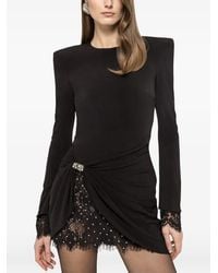 Nissa - Robe Courte À Empiècements En Dentelle - Lyst