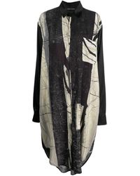 BARBARA BOLOGNA - Graphic-print Silk Shirtdress - Lyst