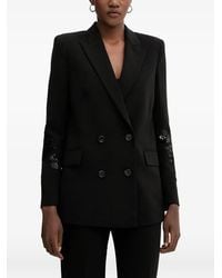 ERMANNO FIRENZE - Sequin-Embellished Double-Breasted Blazer - Lyst