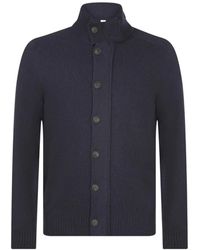 Gran Sasso - Button-Up Mock-Neck Cardigan - Lyst