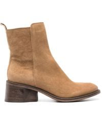 Moma - Suede Leather Ankle Boots - Lyst