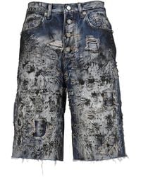THUG CLUB - Hard-Washed Destroyed Shorts - Lyst