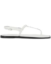 TOTEME - T-Strap Leather Sandals - Lyst