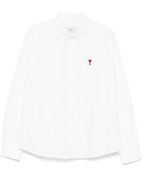 Ami Paris - Camisa con logo bordado - Lyst