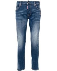 DSquared² - Indigo Blue Stretch-cotton Denim Jeans - Lyst