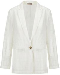 Herno - Single-Button Linen Blazer - Lyst