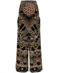 Camilla - Leopard-print Wide-leg Trousers - Lyst