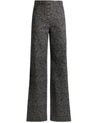 Etro - Flared Jacquard Paisley Jeans - Lyst