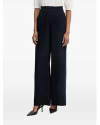 Morgan - Elasticated-Waistband Wide-Leg Trousers - Lyst
