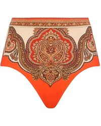 Zimmermann - Mahon Bikinislip Met Paisley-Print - Lyst