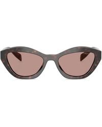 Prada - Occhiali Da Sole Cat-Eye Con Effetto Tartarugato - Lyst