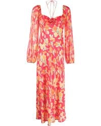 RIXO London - Neckholder-Kleid mit Blumen-Print - Lyst