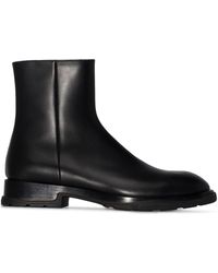 Alexander McQueen - Leather Ankle Boot - Lyst