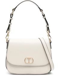 Twinset - Borsa A Spalla Con Placca Logo - Lyst